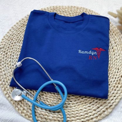 Custom Embroidered Nurse Sweatshirt | Ideal for RNs & Nursing Students