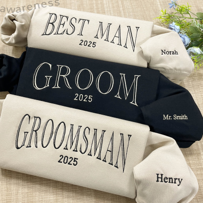 Custom Embroidered Bride & Bridesmaid Sweatshirts - Personalized Bridal Party Merch & Gifts