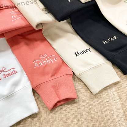 Custom Embroidered Bride & Bridesmaid Sweatshirts - Personalized Bridal Party Merch & Gifts