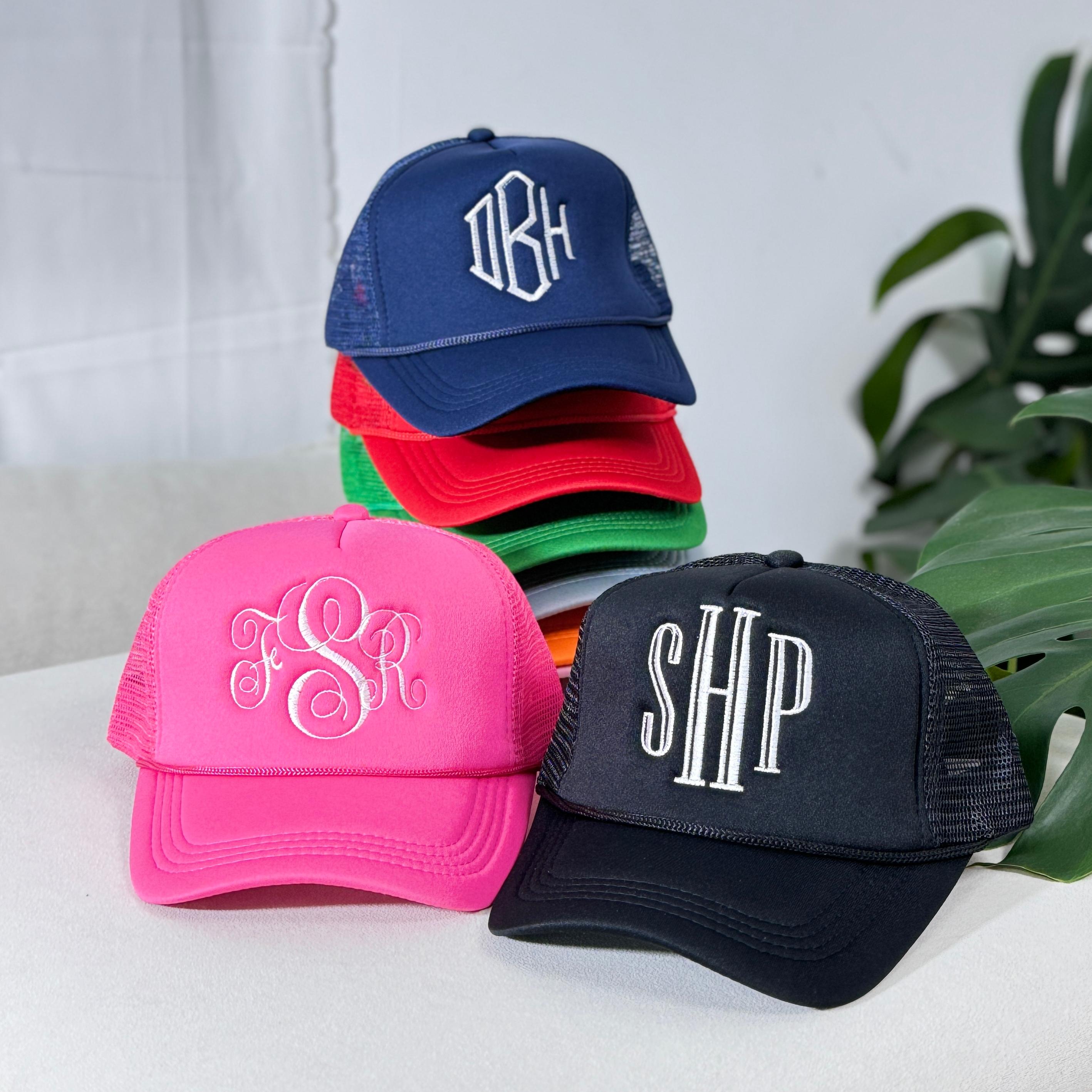 Custom Embroidered Monogram Hat,Bachelorette Party Cap