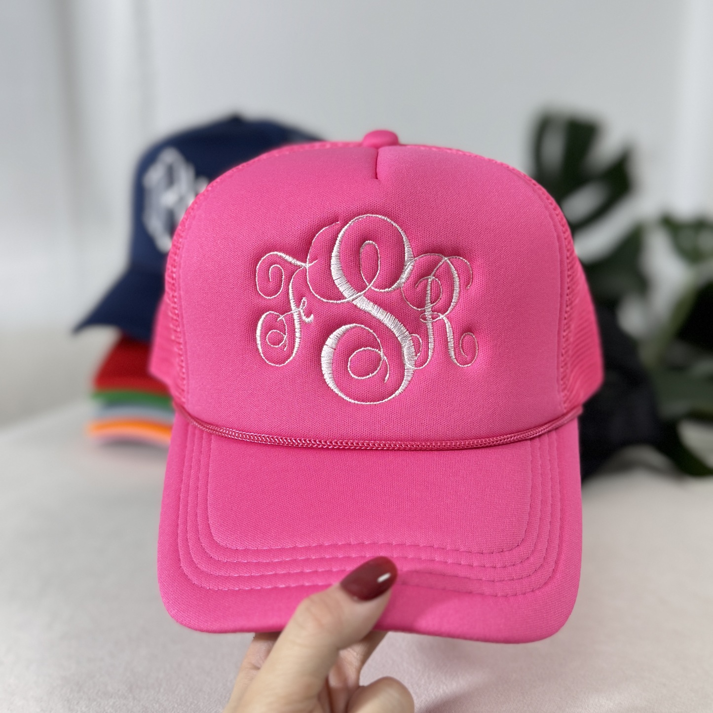 Custom Embroidered Monogram Hat,Bachelorette Party Cap