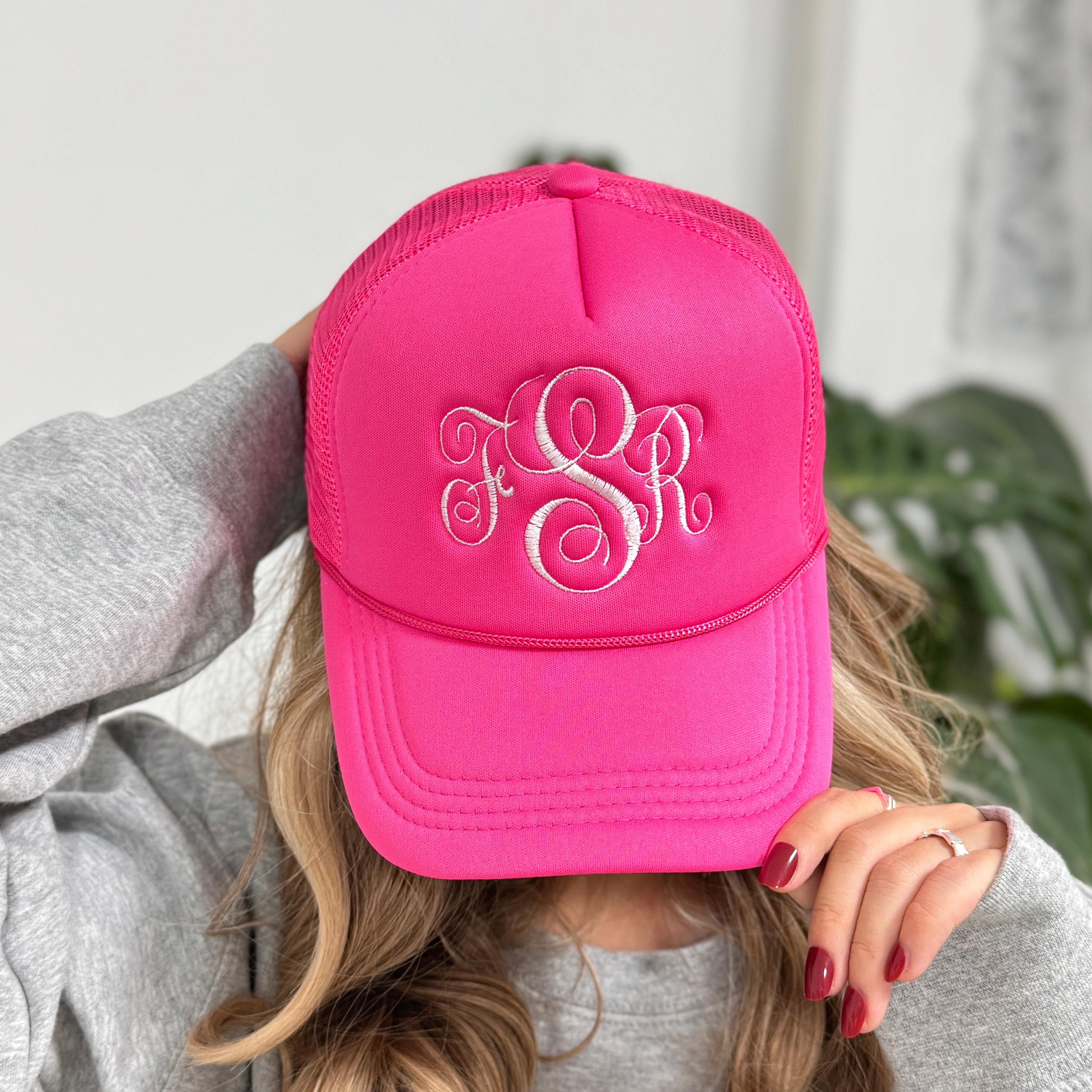 Custom Embroidered Monogram Hat,Bachelorette Party Cap