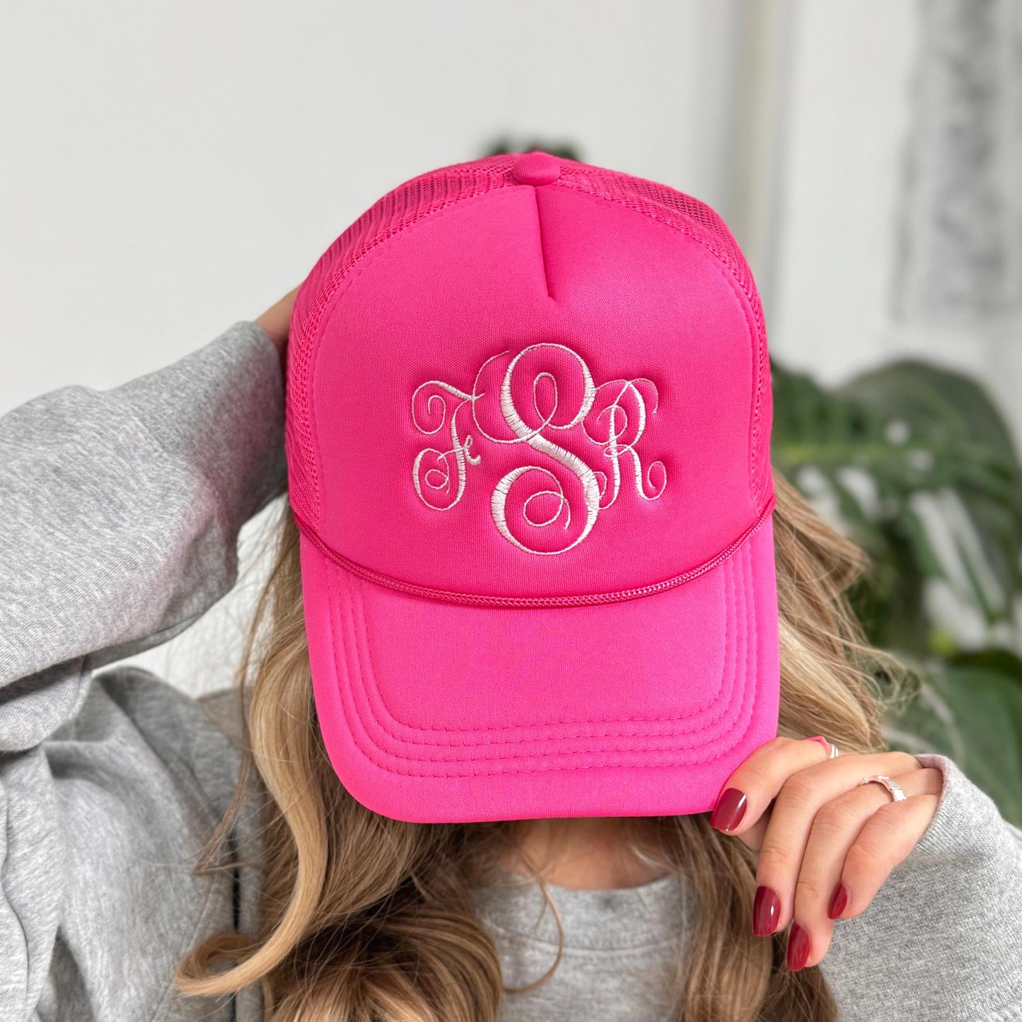 Custom Embroidered Monogram Hat,Bachelorette Party Cap