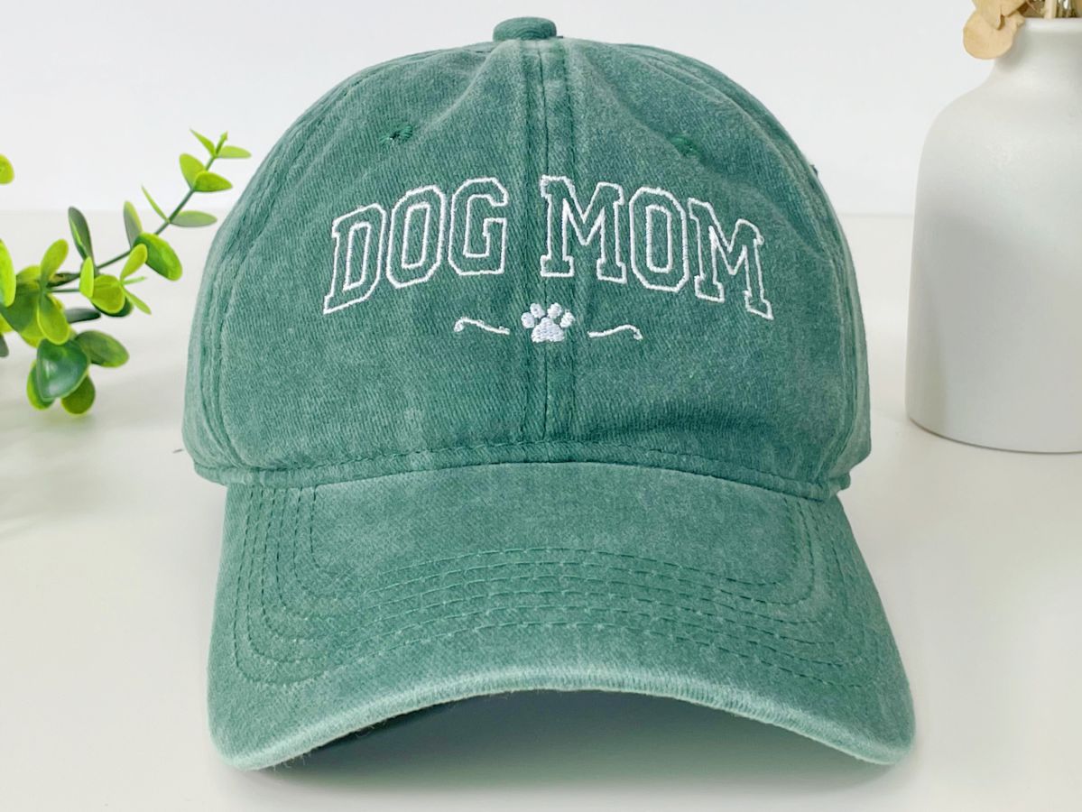 Custom Embroidered Dog Mom Hat, Dog Mom Gifts, Dog Mom Cap, Dog Mom