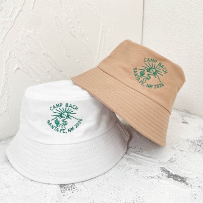 Embroidered Camp Bachelorette Bucket Hat，Personalized Bachelorette Party Hats，Bridal Party Gifts