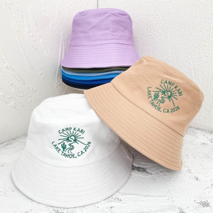 Embroidered Camp Bachelorette Bucket Hat，Personalized Bachelorette Party Hats，Bridal Party Gifts