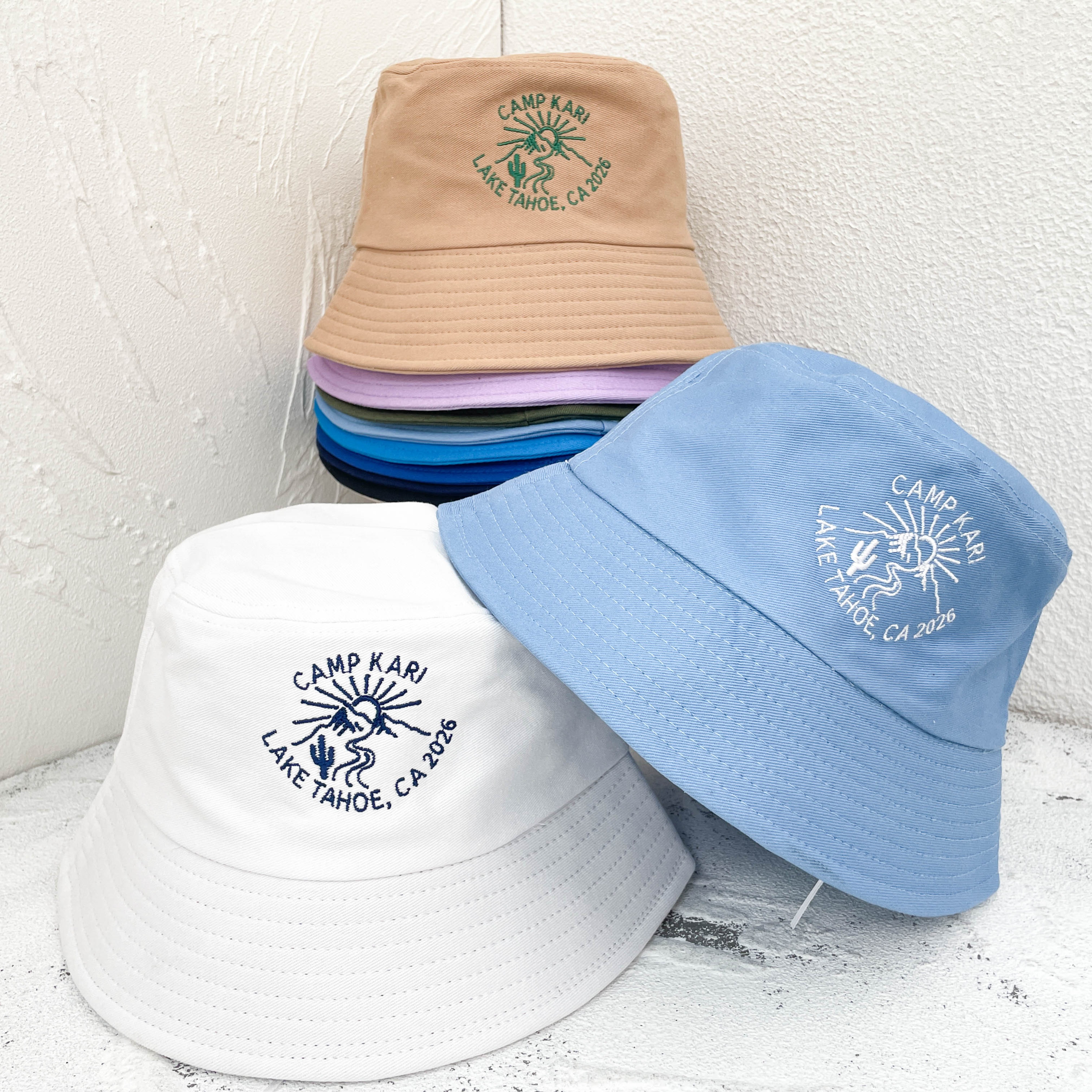 Embroidered Camp Bachelorette Bucket Hat，Personalized Bachelorette Party Hats，Bridal Party Gifts