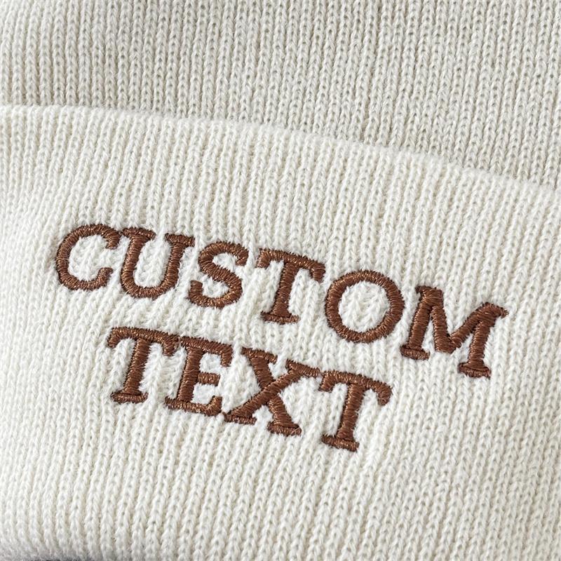 Personalized Embroidered Beanie Winter Hat, Unisex Beanie Hat, Custom Logo/Text Hats