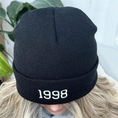 Personalized Embroidered Beanie Winter Hat, Unisex Beanie Hat, Custom Logo/Text Hats
