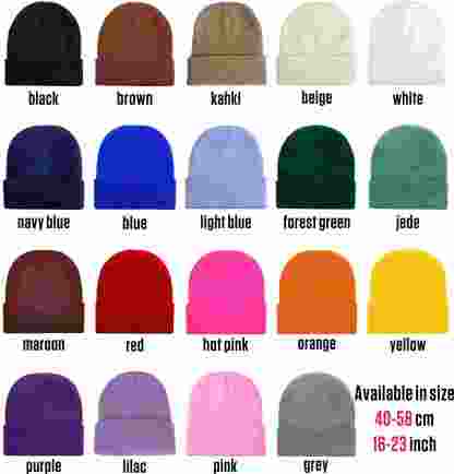 Personalized Embroidered Beanie Winter Hat, Unisex Beanie Hat, Custom Logo/Text Hats