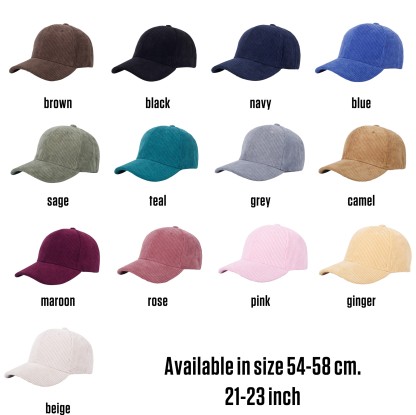 Embroidered Corduroy Hat,Bachelorette Party Hats,Sorority Gift,Custom Logo/Text Hats