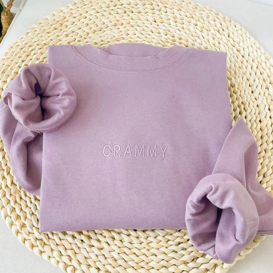 Simple Custom Embroidered Sweatshirt Bride Last Name /MAMA/GRAMMY