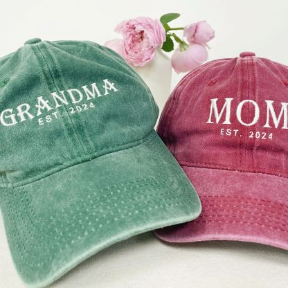Custom Embroidered Black Dad Hat, Personalized Gifts for Dad