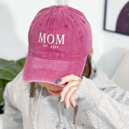 Custom Embroidered Black Dad Hat, Personalized Gifts for Dad