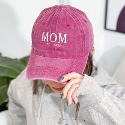 Custom Embroidered Mom Hat, Dog Mom Hat, Best Gifts for New Moms