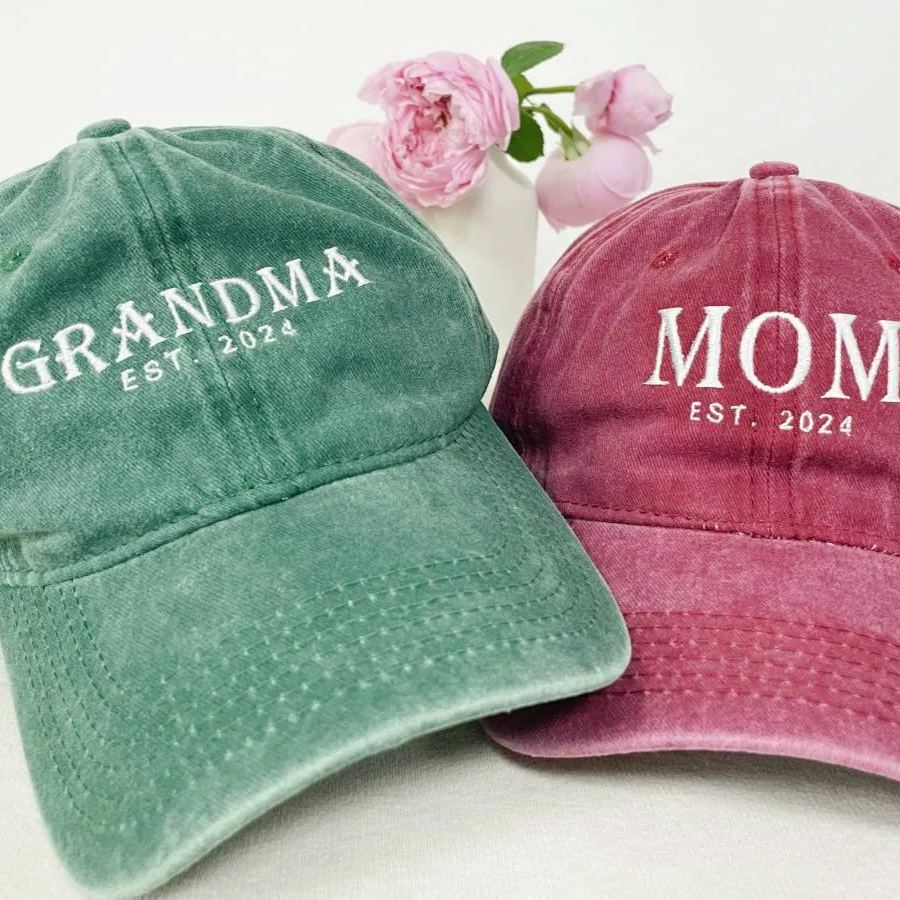 Custom Embroidered Mom Hat, Dog Mom Hat, Best Gifts for New Moms