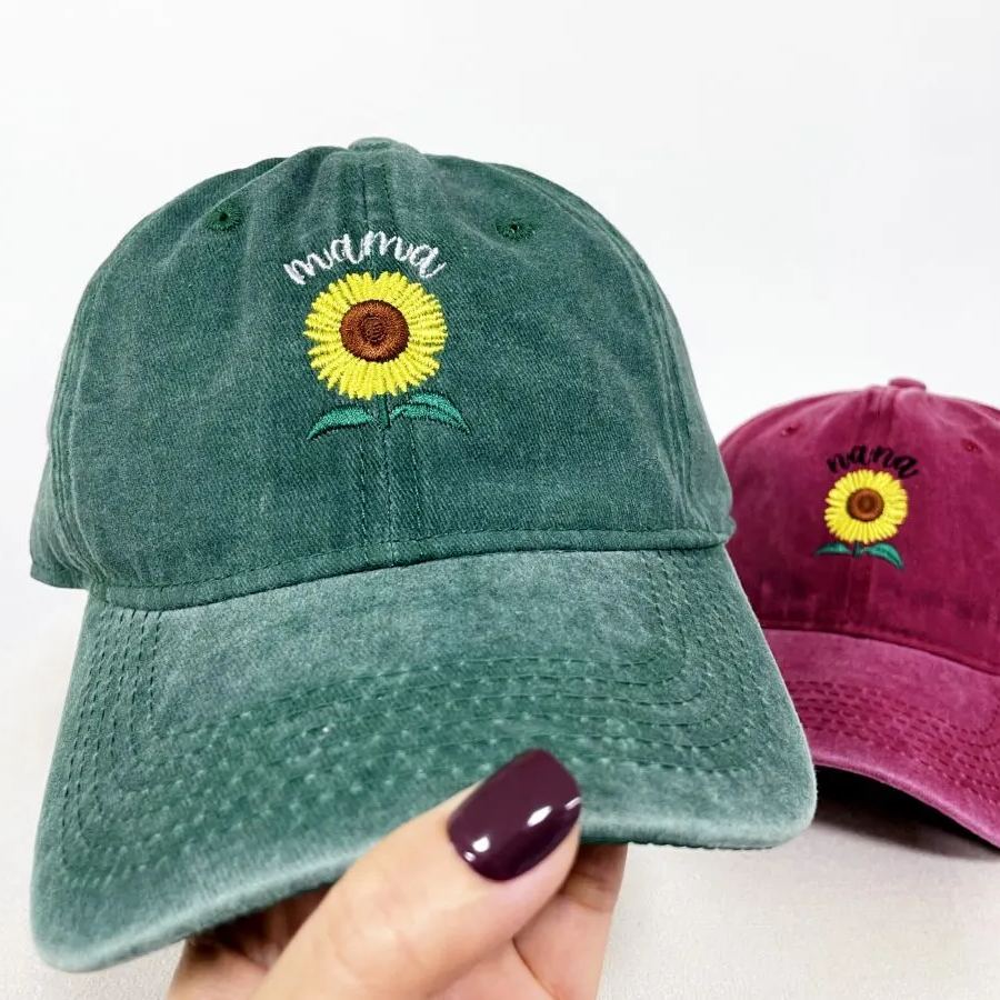 Custom Embroidered Mama Hat, Nama Hat, Mama Baseball Cap, Green Hats