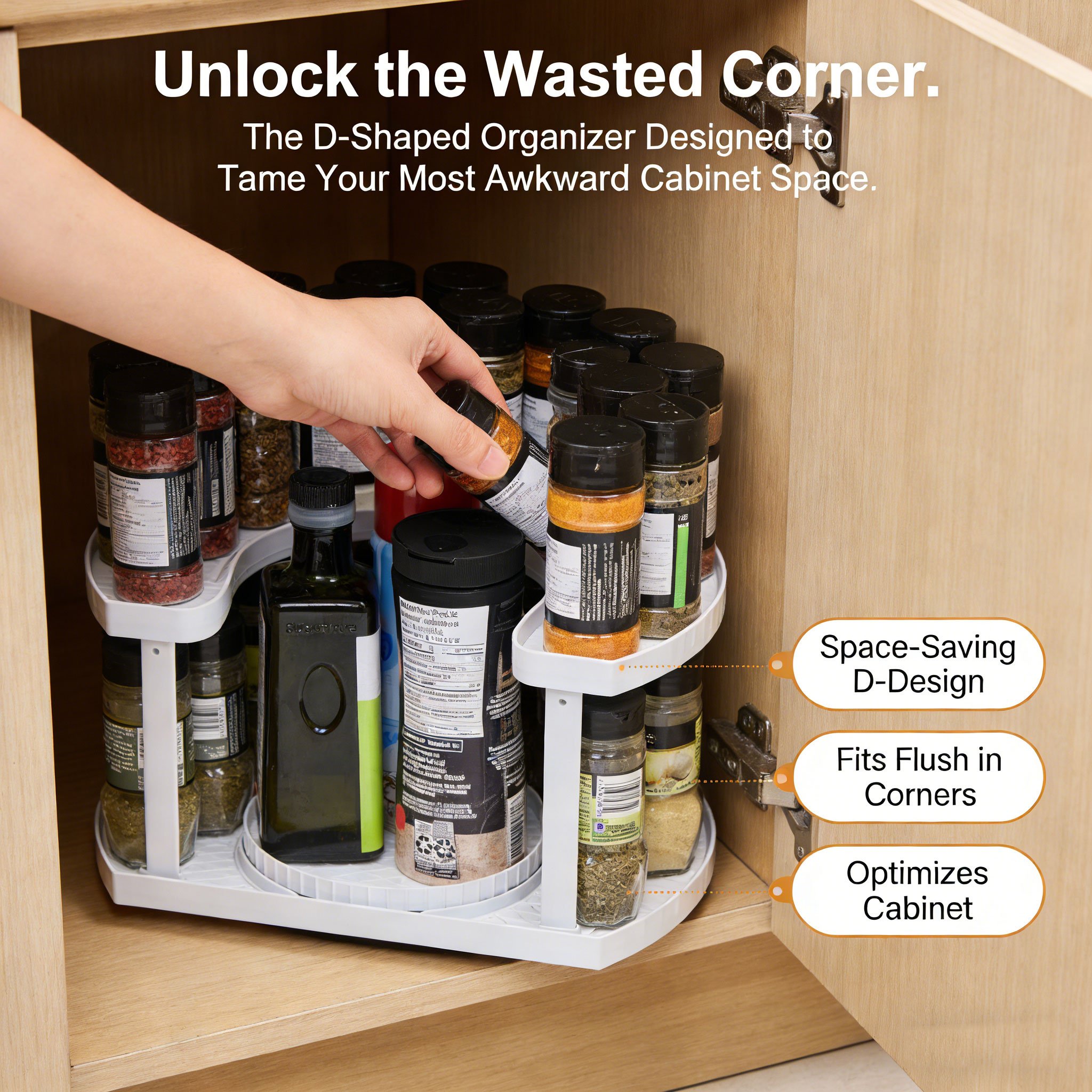 🔄 Dual Spin Lazy Susan Organizer🧂