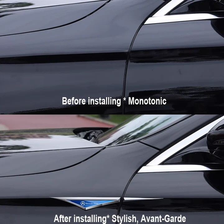 🔥Δημιουργικά Αυτοκόλλητα Αυτοκινήτου από Μεταλλικό Γαλβανισμένο Σχήμα✨2 τεμάχια✨