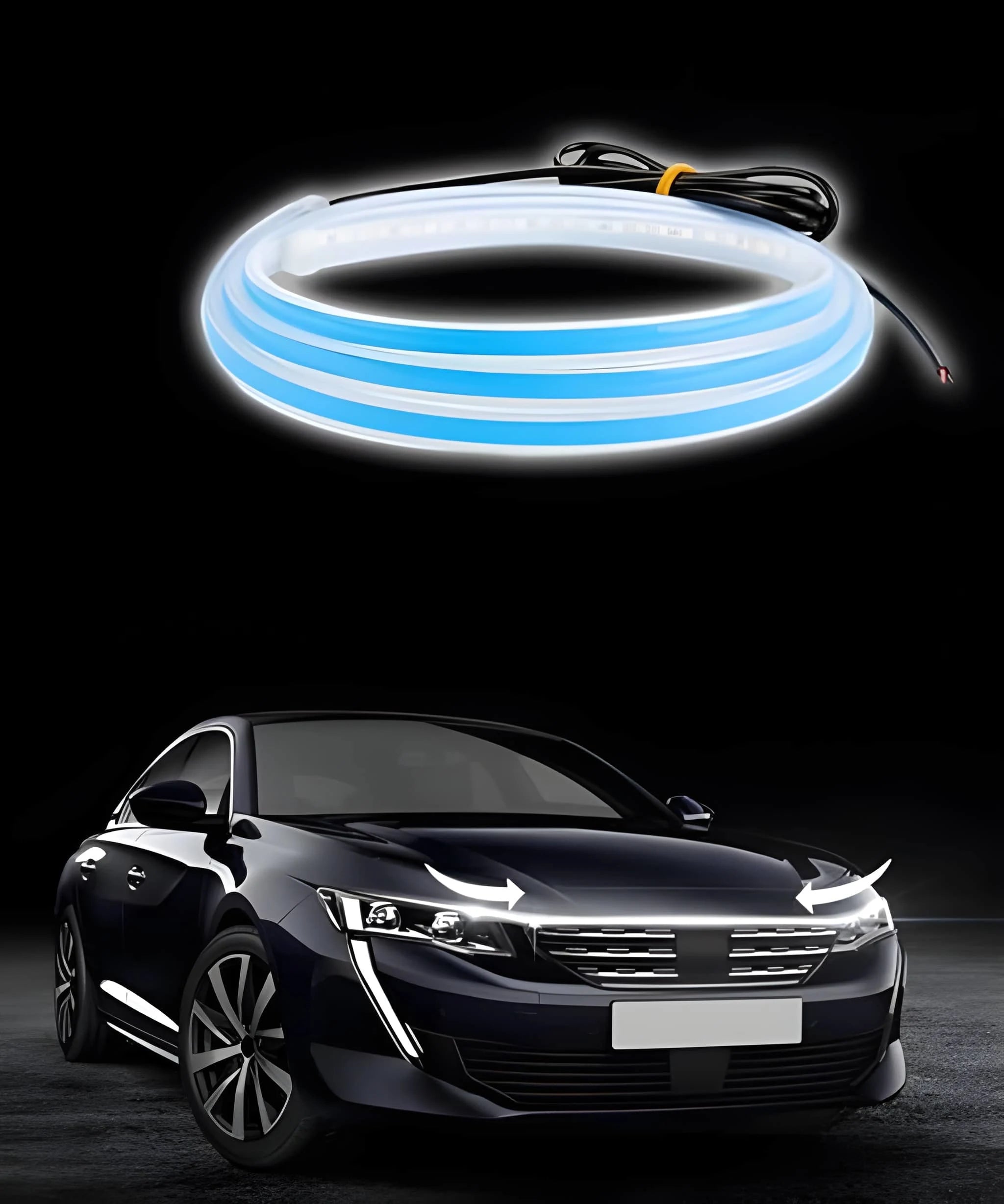 Λωρίδα φωτισμού κουκούλας αυτοκινήτου, δυναμική λωρίδα LED αυτοκινήτου