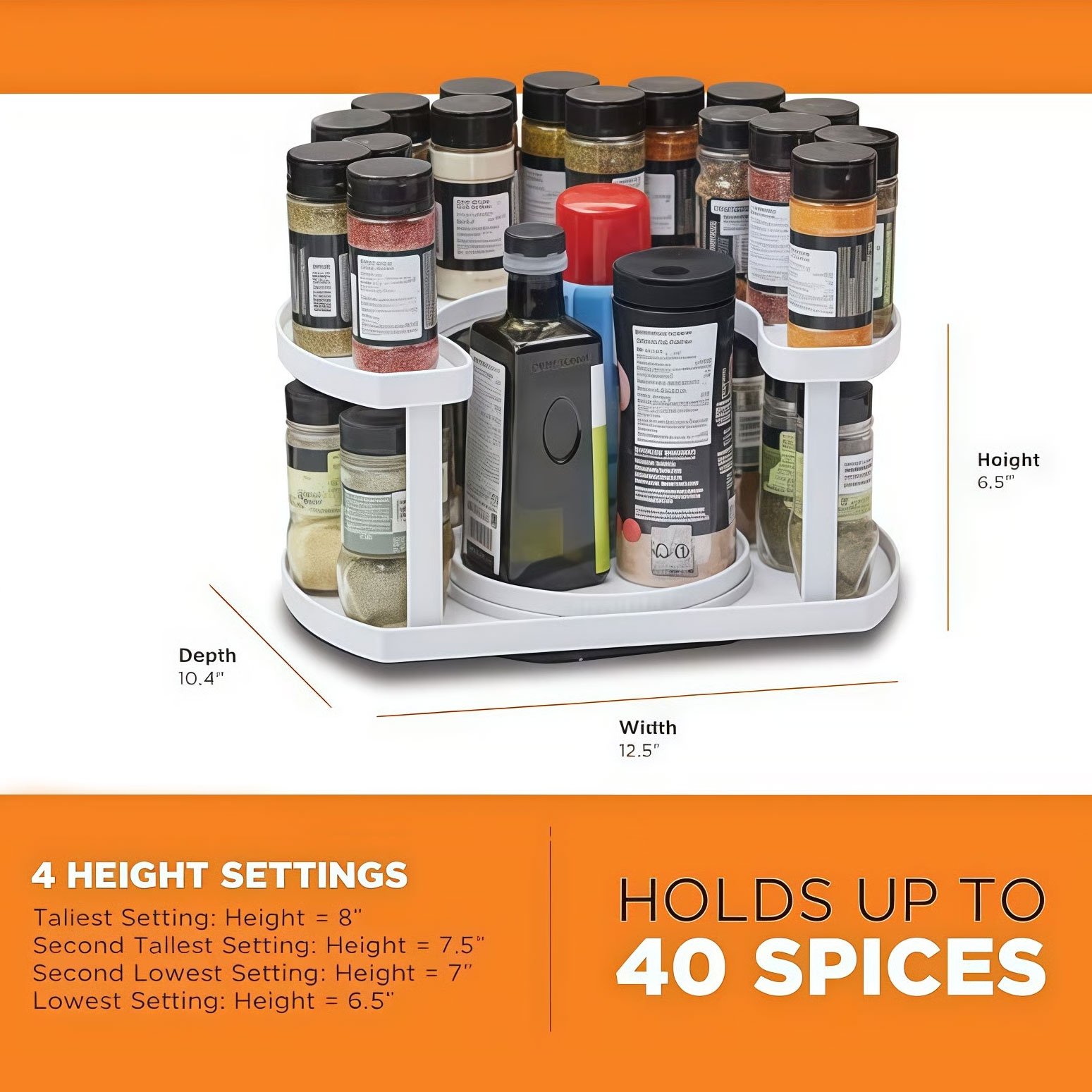🔄 Dual Spin Lazy Susan Organizer🧂