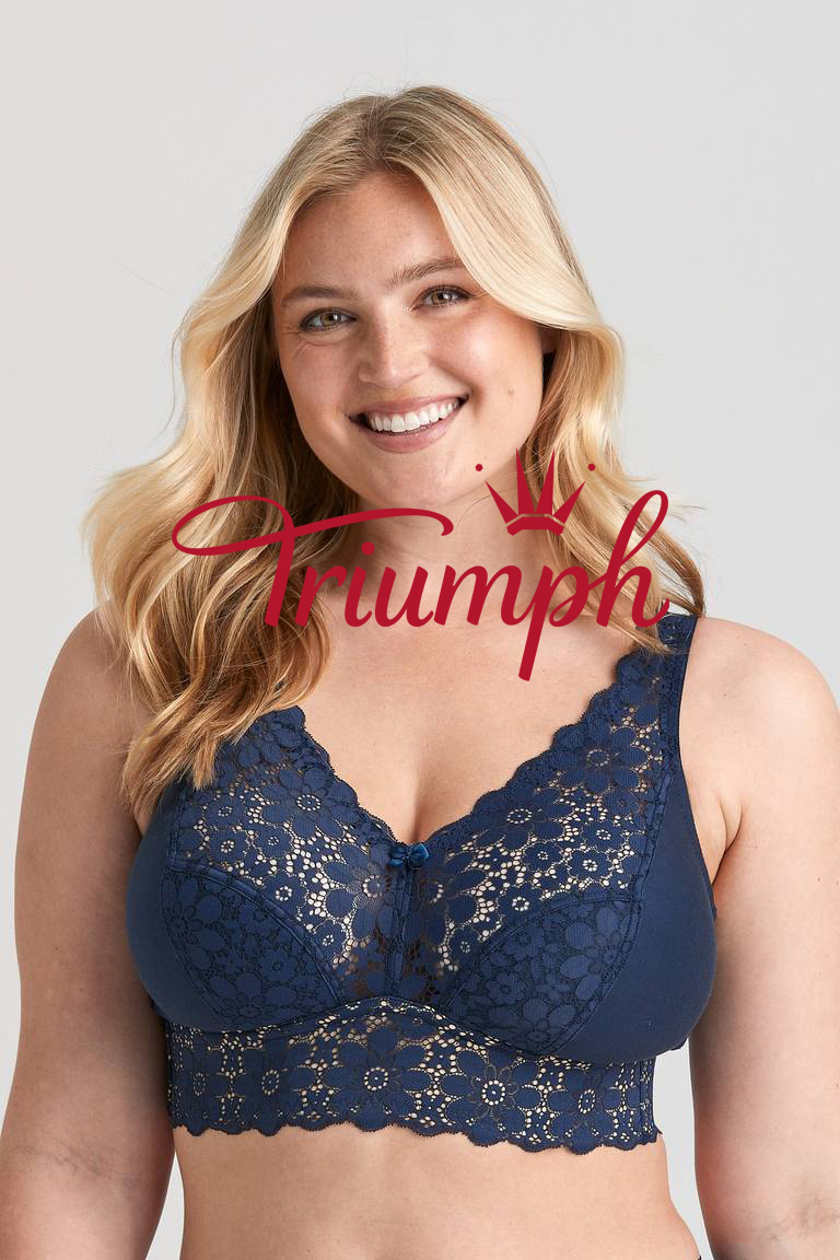 Triumph 4 τεμαχίων 💓Σουτιέν υψηλής κάλυψης με δαντέλα χωρίς μπανέλα💓