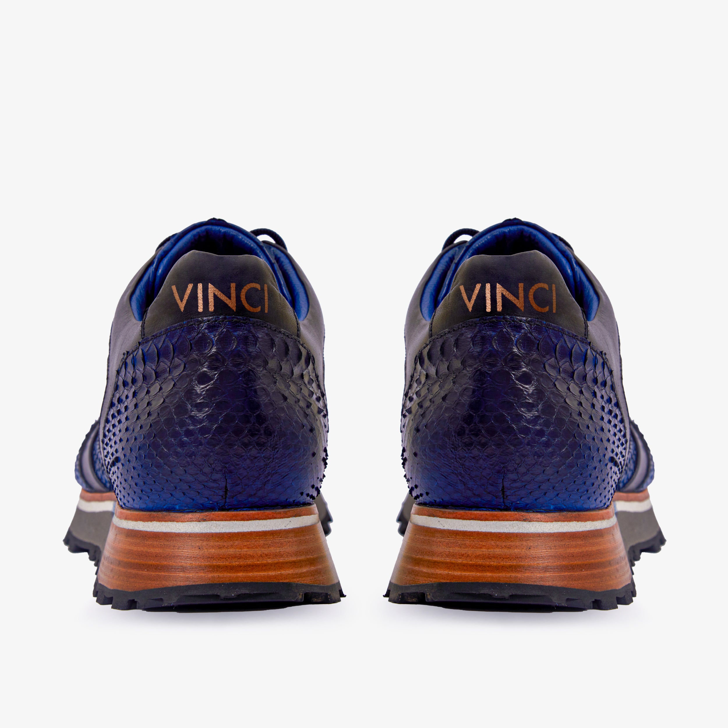 Ανδρικά sneakers The Boss Pyth Snk Skin σε μπλε χρώμα