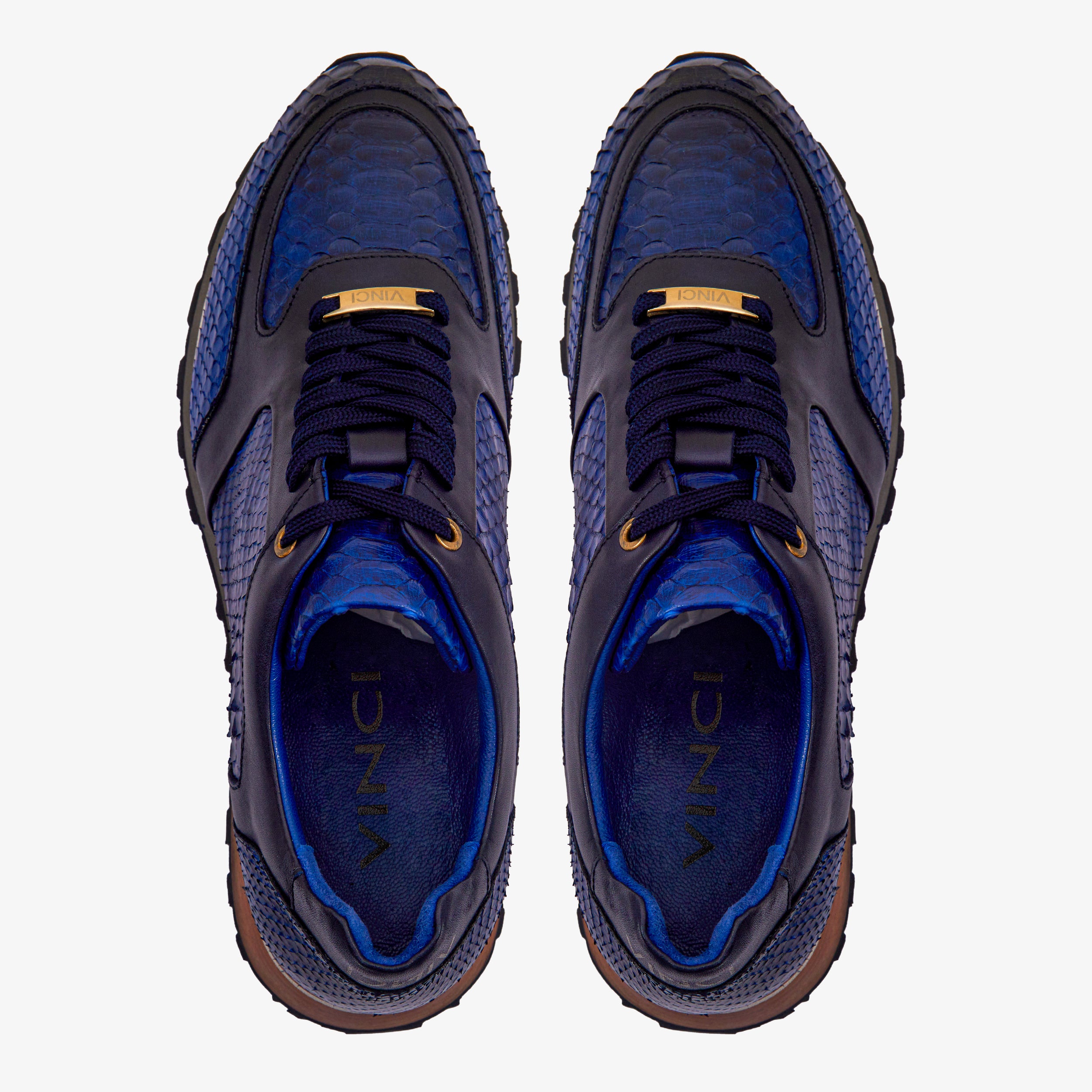Ανδρικά sneakers The Boss Pyth Snk Skin σε μπλε χρώμα