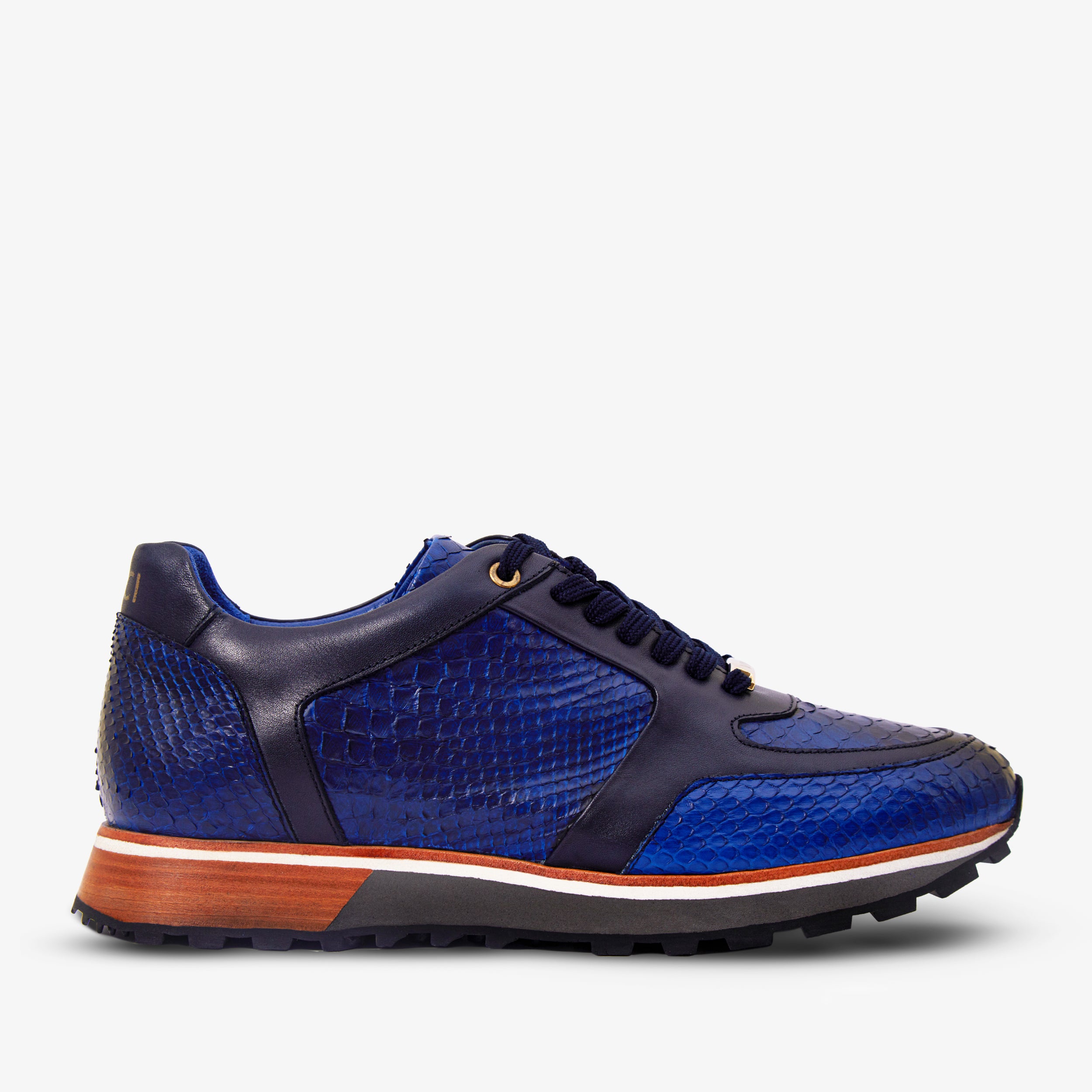 Ανδρικά sneakers The Boss Pyth Snk Skin σε μπλε χρώμα