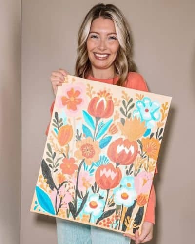 Beautiful landscape paint by numbers artwork completed by PaintVibe customer