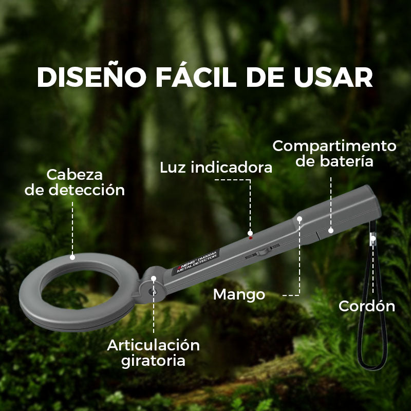 Φορητός ανιχνευτής μετάλλων 360° για χρυσό και κοσμήματα