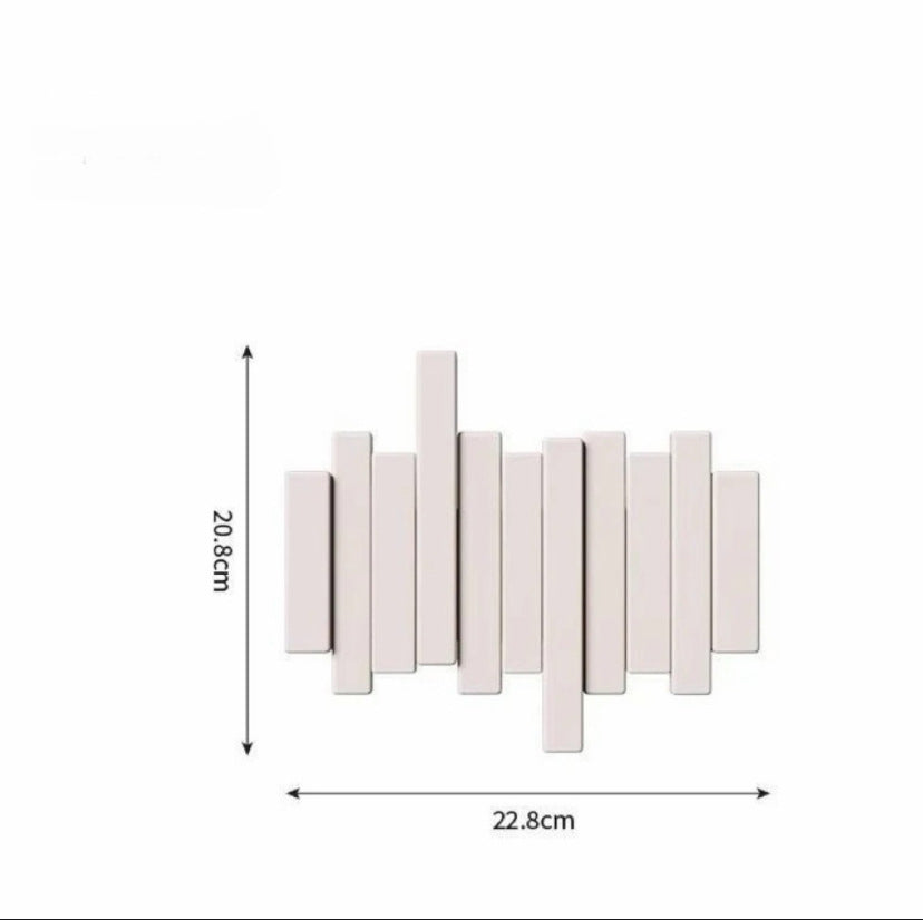 Ξύλινη κρεμάστρα ρούχων τοίχου 🎹Σχεδιασμός σε στυλ πλήκτρων πιάνου