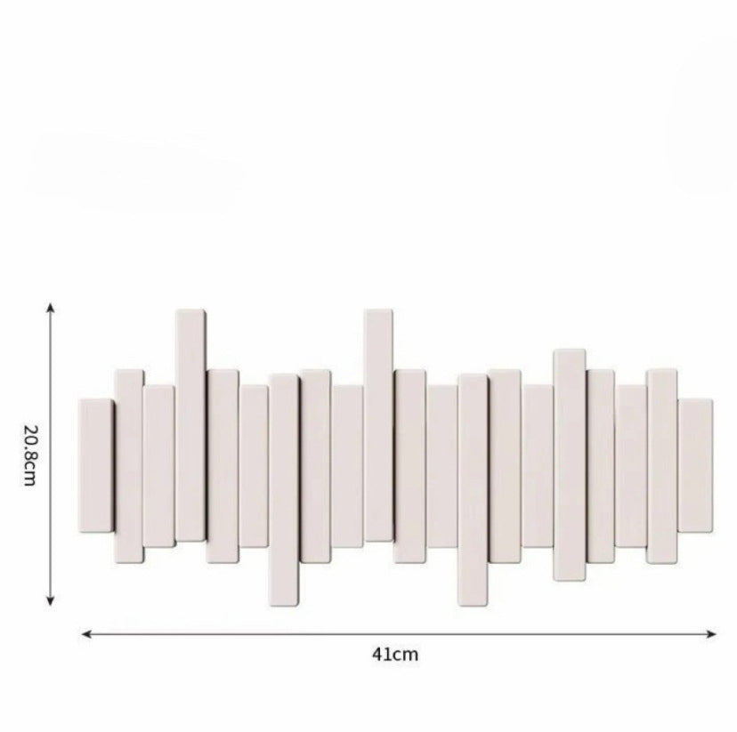 Ξύλινη κρεμάστρα ρούχων τοίχου 🎹Σχεδιασμός σε στυλ πλήκτρων πιάνου