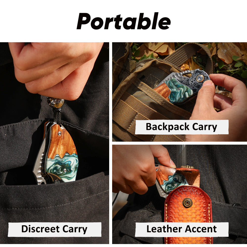 Verdal - The Pocket-Sized Handmade Damascus EDC Folding Knife