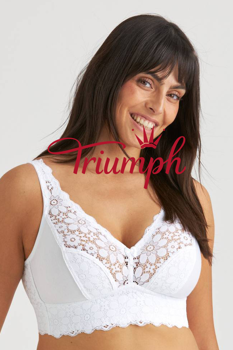 Triumph 4 τεμαχίων 💓Σουτιέν υψηλής κάλυψης με δαντέλα χωρίς μπανέλα💓