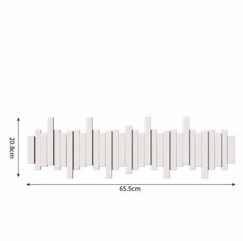Ξύλινη κρεμάστρα ρούχων τοίχου 🎹Σχεδιασμός σε στυλ πλήκτρων πιάνου