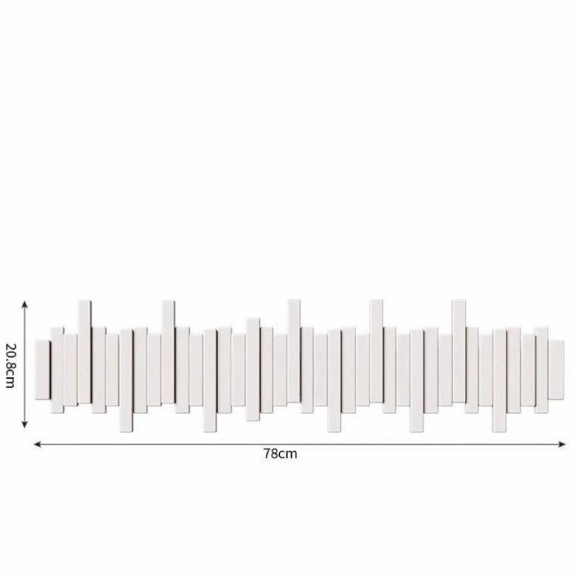 Ξύλινη κρεμάστρα ρούχων τοίχου 🎹Σχεδιασμός σε στυλ πλήκτρων πιάνου