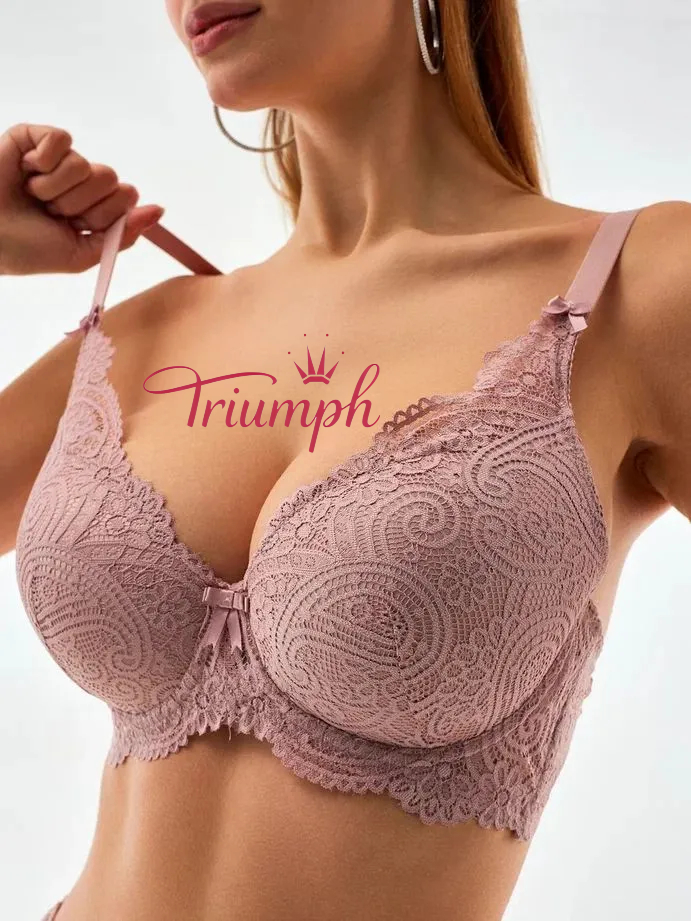 Triumph® 3 τεμάχια💖50% έκπτωση✨Σουτιέν με δαντέλα για μεγάλα μεγέθη, βαθύ V [65A-120H]