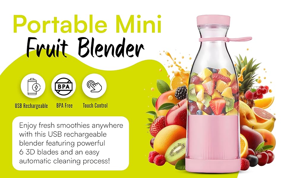 Portable mini blender