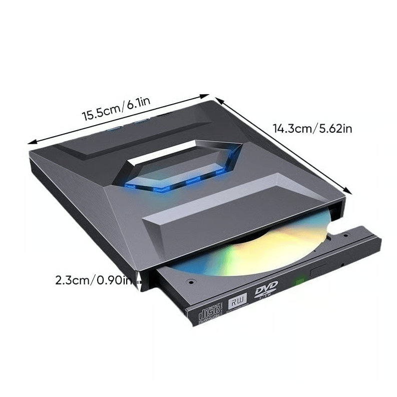 Ρετρό φορητό CD DVD Player USB C 3.0 Φορητός καυστήρας CD