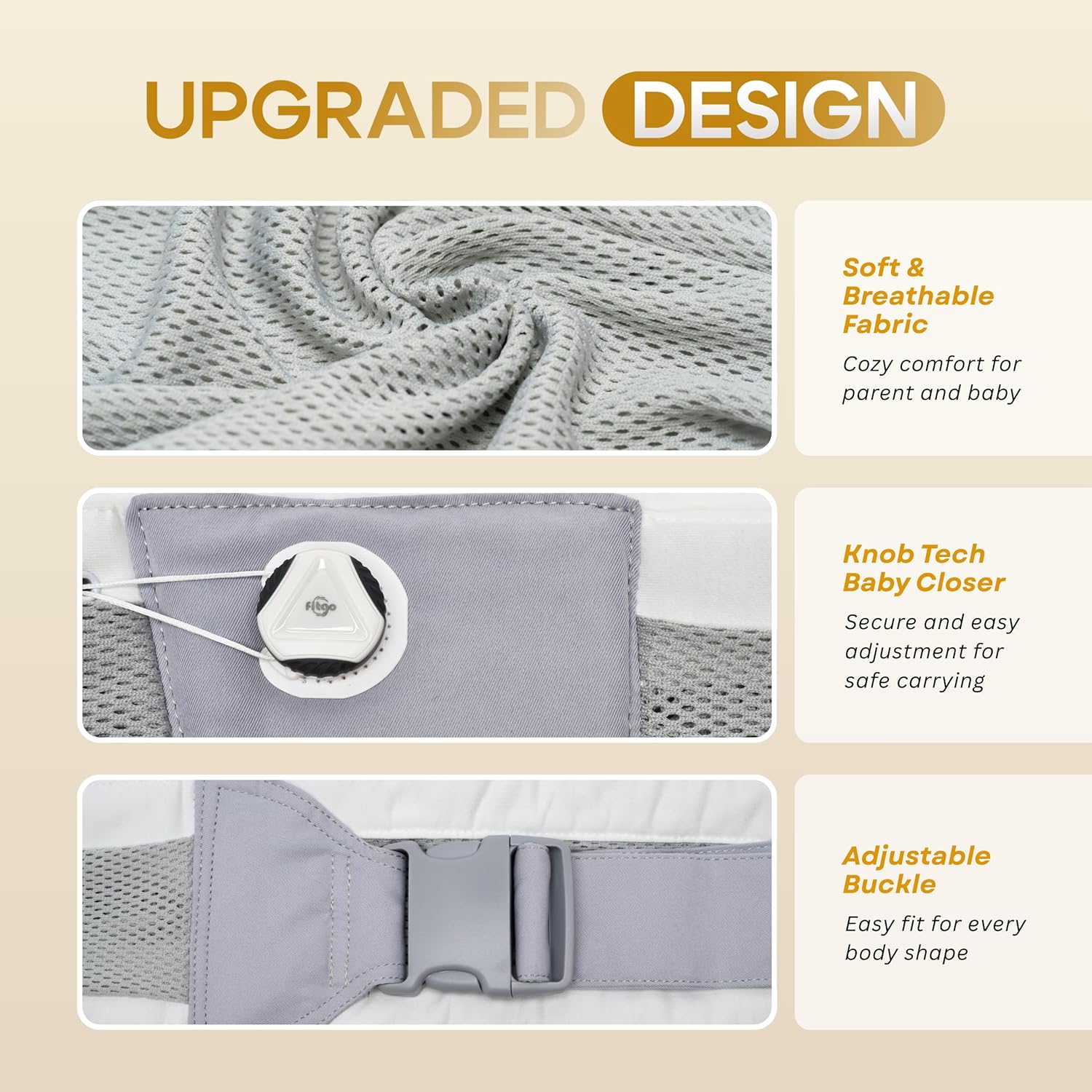 Μάρσιπος άρσης βρεφικού ιμάντα 8-30 λίβρες, Θηλασμός νεογέννητου, Μάρσιπος νήπιου με αγκράφα ασφαλείας, Κλείσιμο μωρού με λαβή, Ρυθμιζόμενος ιμάντας ώμου, Φορητός και ελαφρύς