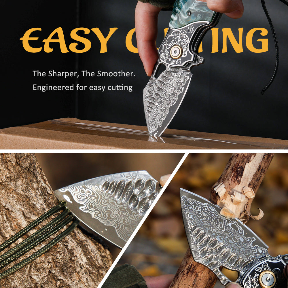 Verdal - The Pocket-Sized Handmade Damascus EDC Folding Knife
