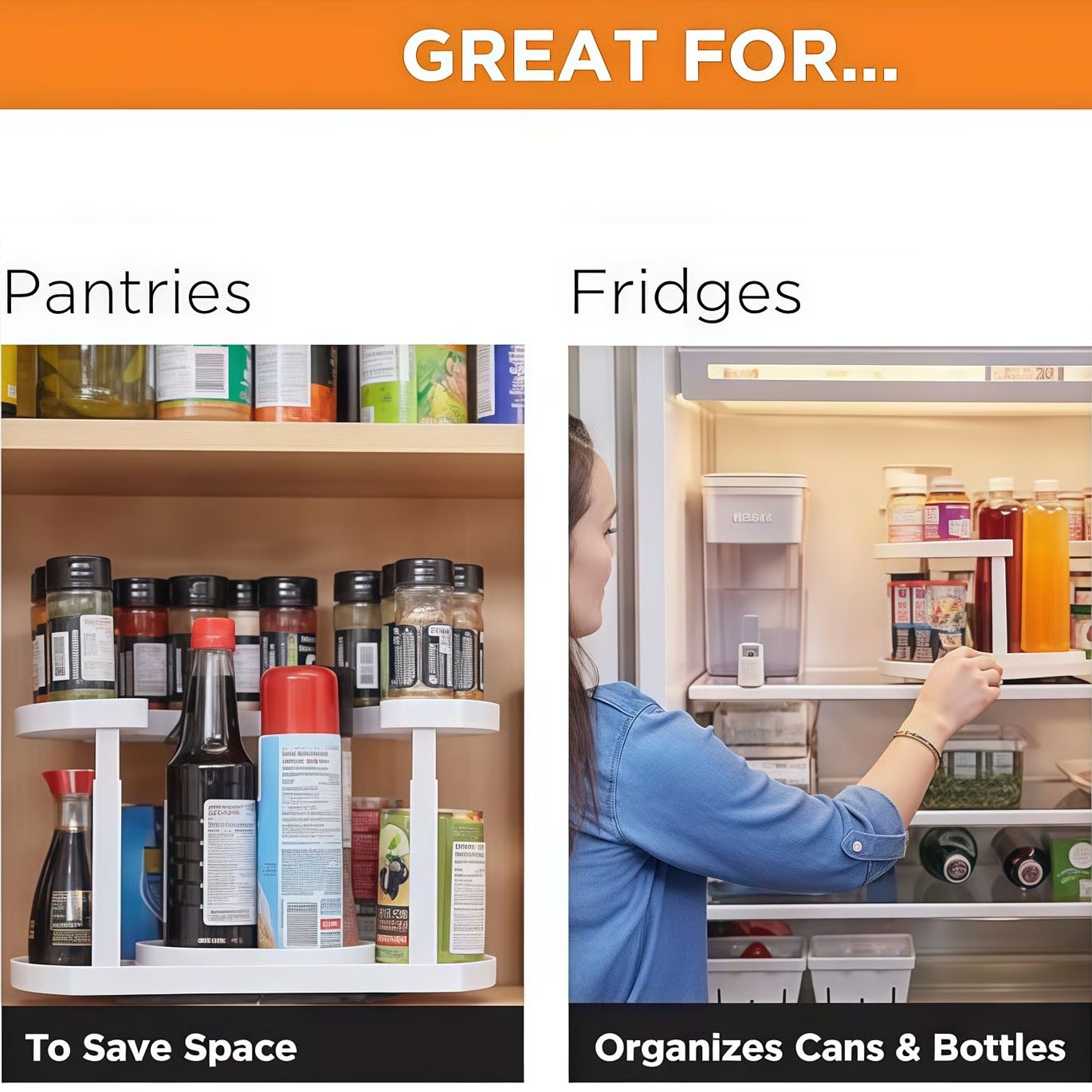 🔄 Dual Spin Lazy Susan Organizer🧂