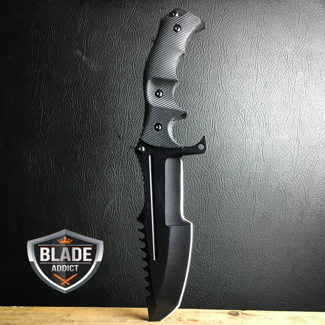 11" CSGO Huntsman Μαύρη Σταθερή Λεπίδα