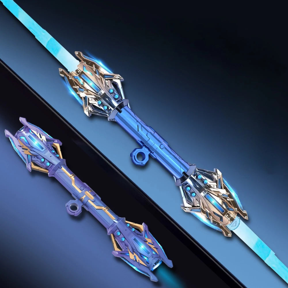 Περιστρεφόμενο Φωτόσπαθο Επτά Χρωμάτων Premium — Κλιμακωτό Φωτόσπαθο Cosplay για Παιδιά & Ενήλικες