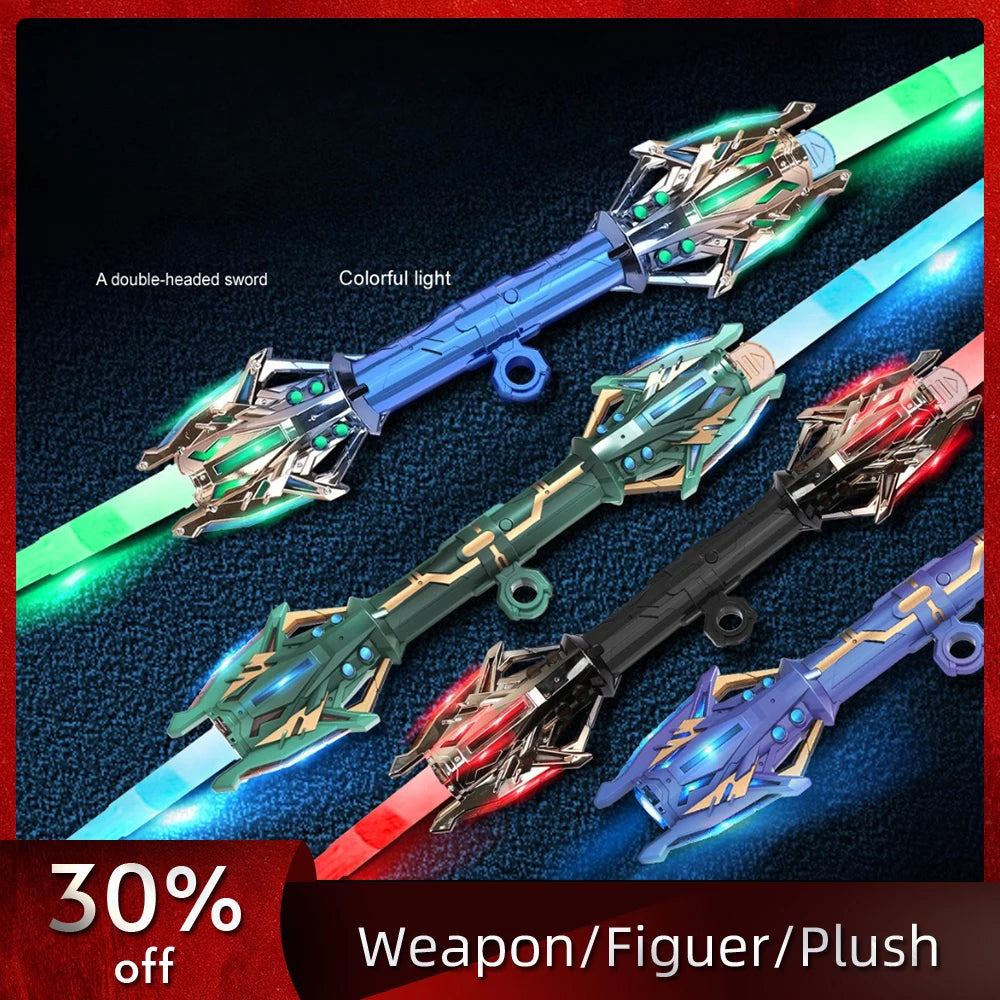 Περιστρεφόμενο Φωτόσπαθο Επτά Χρωμάτων Premium — Κλιμακωτό Φωτόσπαθο Cosplay για Παιδιά & Ενήλικες