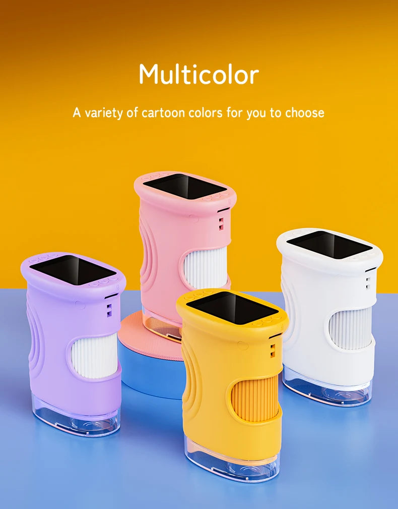 Επαναφορτιζόμενο μίνι ψηφιακό μικροσκόπιο τσέπης με οθόνη 2,0" - 1000X