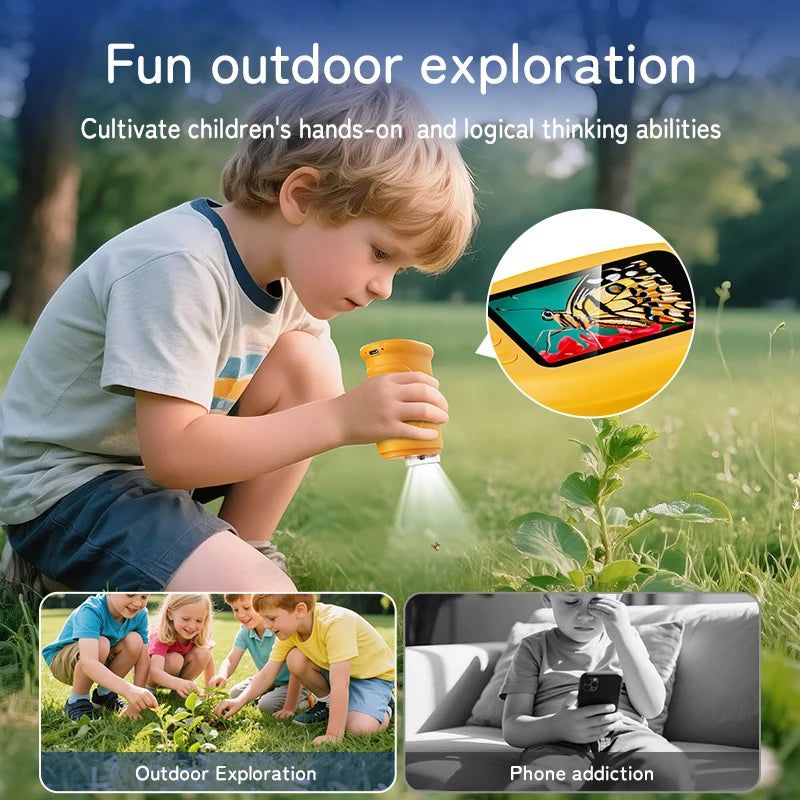 Επαναφορτιζόμενο μίνι ψηφιακό μικροσκόπιο τσέπης με οθόνη 2,0" - 1000X