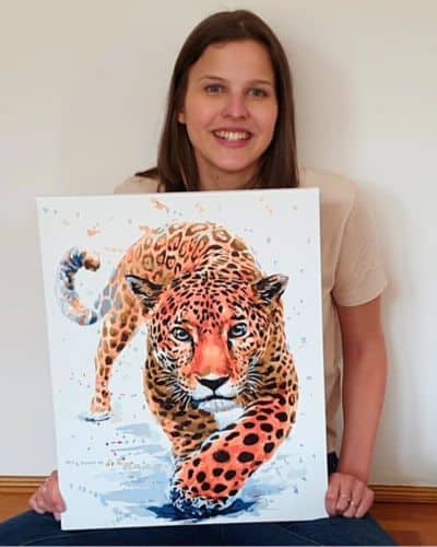 Mountain landscape paint by numbers painting by proud customer