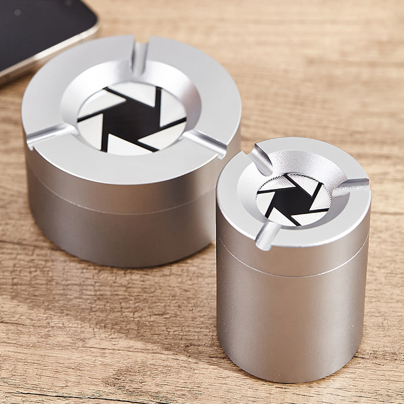 ✨✨Τασάκι από ανοξείδωτο ατσάλι 360° με περιστρεφόμενο κλείδωμα